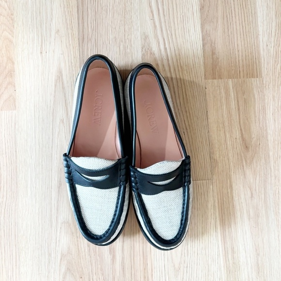 J.Crew Winona penny loafers in Spanish canvas - Picture 6 of 7